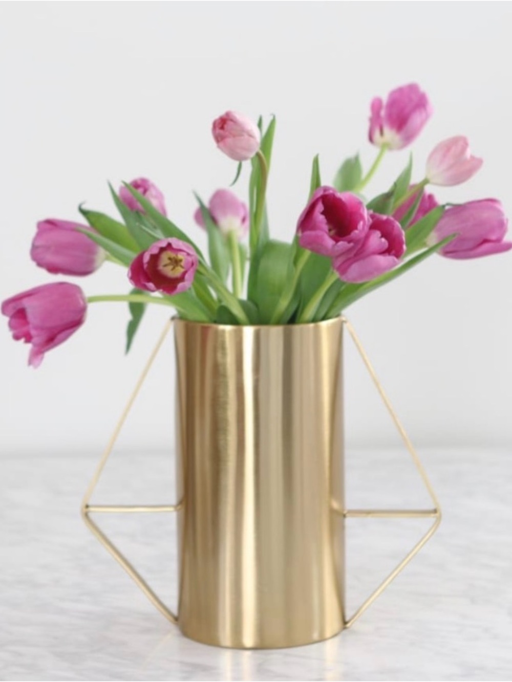 Nate Berkus Gold Metal Geometric Vase
